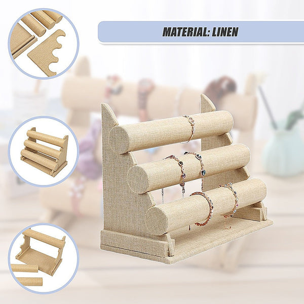 3 Tier Triple Bar Jewellery Display Rack Storage & Display