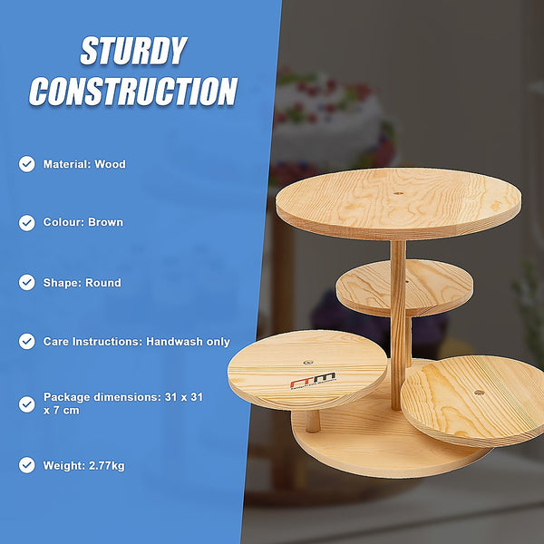 4 Tier Round Dessert Stand Tower Cake Cupcake Display Other Baking Accessories