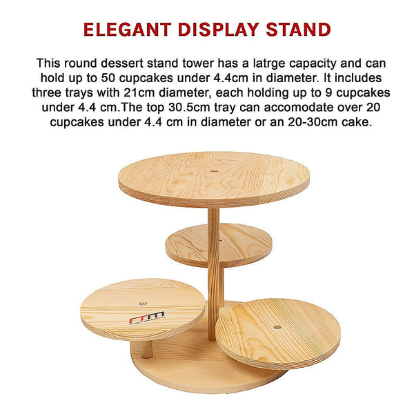 4 Tier Round Dessert Stand Tower Cake Cupcake Display Other Baking Accessories