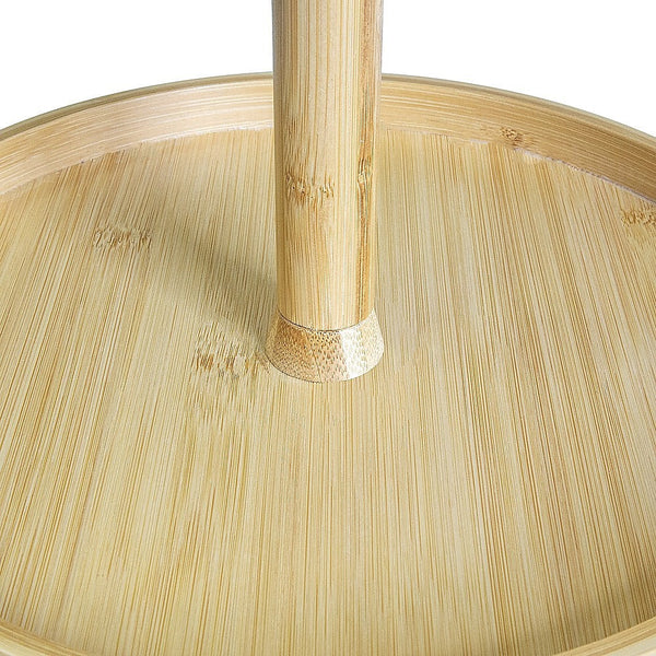 2 Tier Bamboo Lazy Susan Turntable Organizer For Kitchen Counter Cabinet Racks & Holders