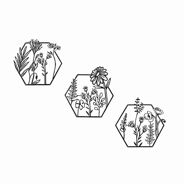 3Pc Metal Art Wall Decor Wall Art