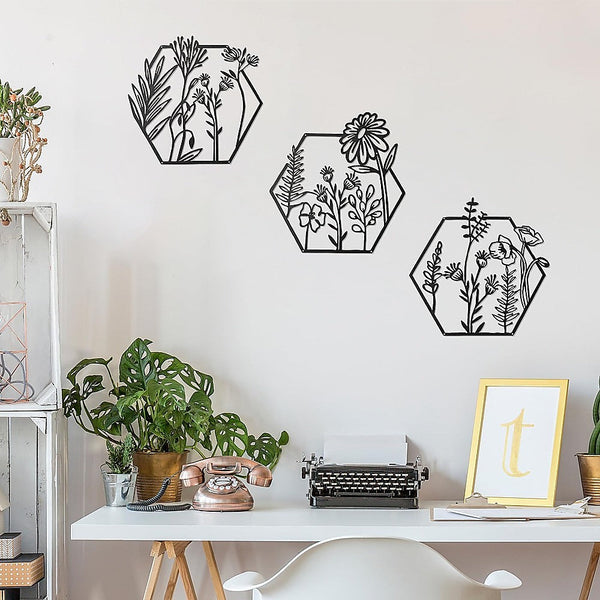 3Pc Metal Art Wall Decor Wall Art