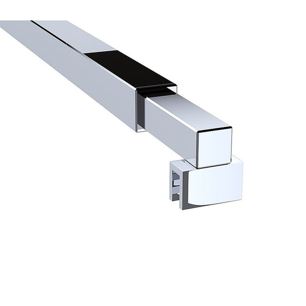 Della Francesca 1 Sets Of 70X200cm Single Shower Glass Screen With Chrome U Brackets & Square Pole Shower Enclosures
