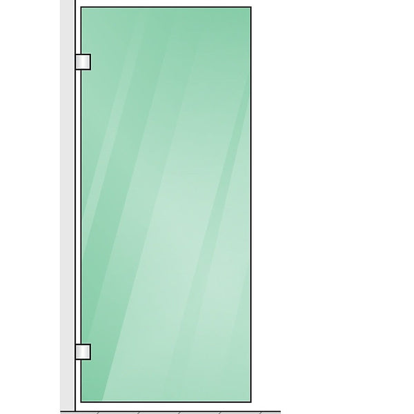 Della Francesca 1 Sets Of 70X200cm Single Shower Glass Screen With Chrome U Brackets & Round Pole Shower Enclosures