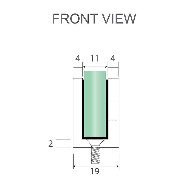 Della Francesca 1 Sets Of 70X200cm Single Shower Glass Screen With Chrome U Brackets & Round Pole Shower Enclosures