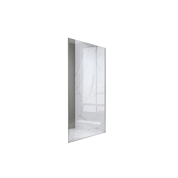 Della Francesca 90X210cm Single Shower Glass Screen With Chrome Wall Channel & Round Pole Shower Enclosures