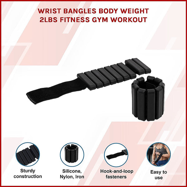 Randy & Travis Machinery Wrist Bangles Body Weight 2Lbs Fitness Gym Workout Wrist & Ankle Weights
