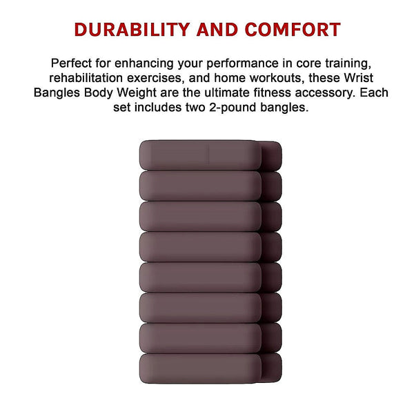 Randy & Travis Machinery Wrist Bangles Body Weight 2Lbs Fitness Gym Workout Wrist & Ankle Weights