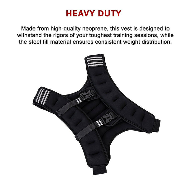 Randy & Travis Machinery 10Kg Weighted Vest Top Gym Exercise Fitness Strength Sports Training Loss Weighted Vests