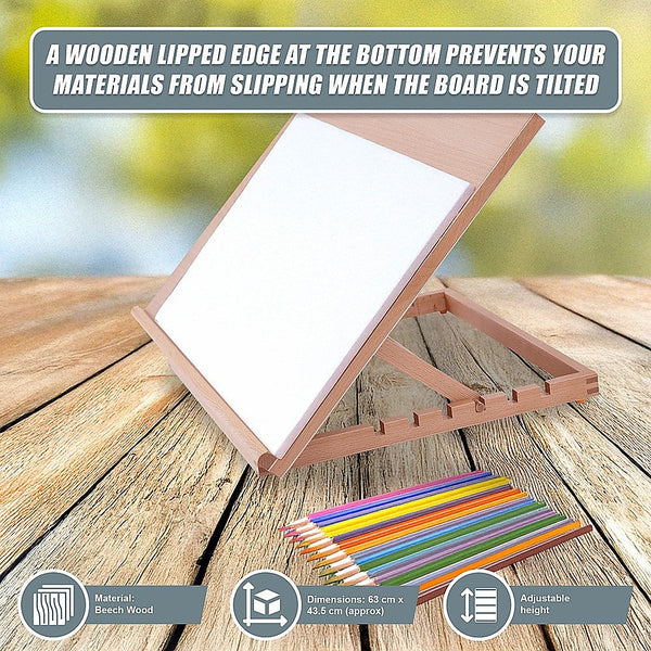 Randy & Travis Machinery A2 Art Craft Easel Table Wooden Drawing Board Artist Adjustable Workstation Drawing Boards & Tables