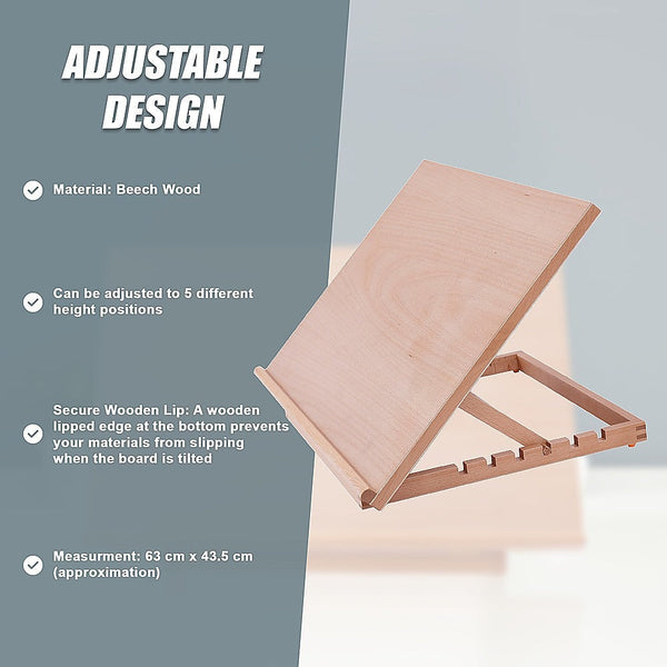 Randy & Travis Machinery A2 Art Craft Easel Table Wooden Drawing Board Artist Adjustable Workstation Drawing Boards & Tables