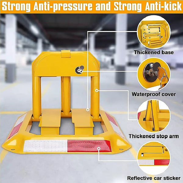 Parking Space Lock Folding Barrier Bollard Safety Cones Posts Barriers