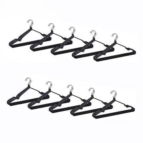 Randy & Travis Machinery 100X Metal Non Anti Slip Rubber Coated Wire Suit Clothes Hangers