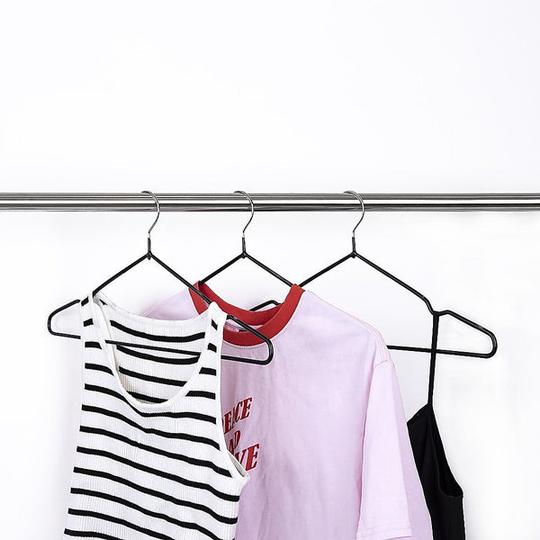 Randy & Travis Machinery 100X Metal Non Anti Slip Rubber Coated Wire Suit Clothes Hangers