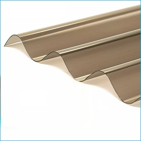 8Mm Pvc Corrugated Roofing Sheets Clear Uv 836X2000mm Bulk 10 Pack Roof Sheets & Panels