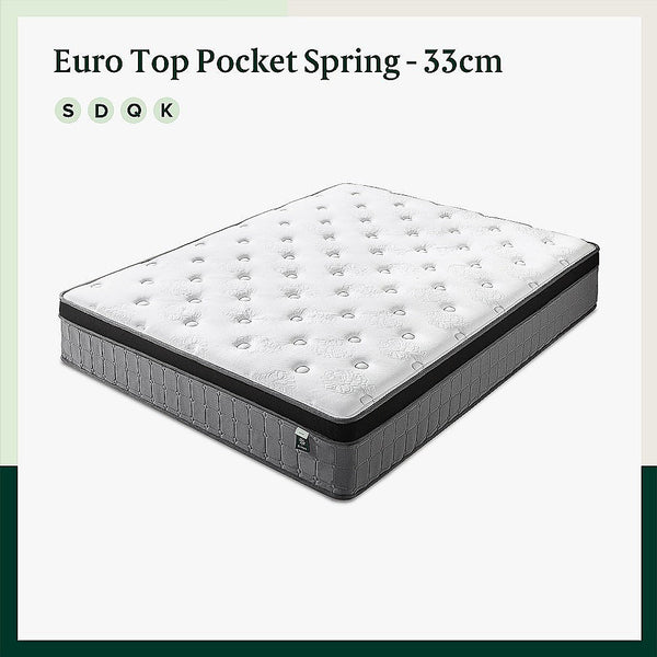 Palermo Mattress Queen Euro Top Pocket Spring Motion Isolation Certipur Us Mattresses