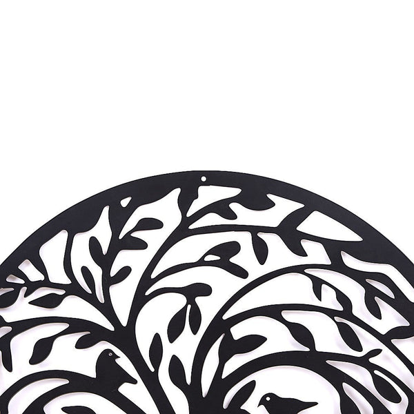 Randy & Travis Machinery French Rustic 60Cm Tree Of Life Birds Round Metal Wall Garden Art Sculpture Sculptures & Figurines