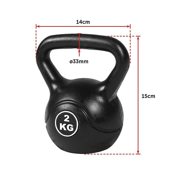 2Kg Exercise Kettlebell Weight Home Gym Strength Training Fitness Equipment Kettlebells