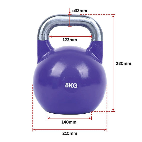 8Kg Pro Grade Steel Kettlebell Kettlebells