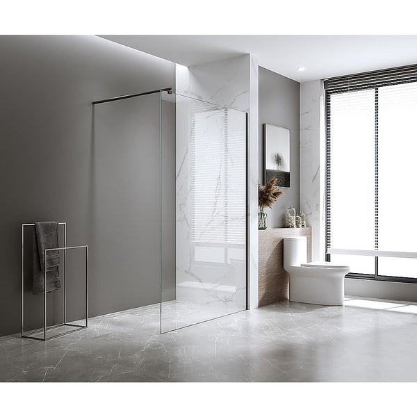 Palermo Glass Shower Screen Square Stabilising Pole In Chrome Shower Enclosures