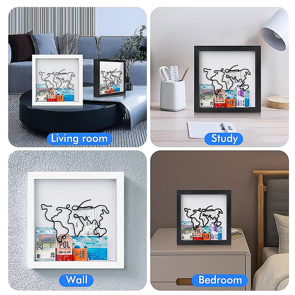 Explorer Memory Box Keepsake Picture Frame Wall Table Photo Frames