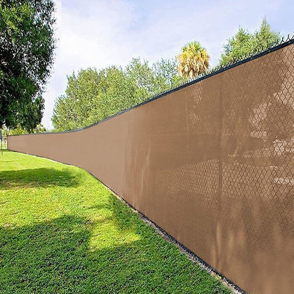 Bariloche 15M X 2M Fence Windscreen Privacy Screen Shade Cover Coffee Fabric Mesh Garden Garden Privacy Screens