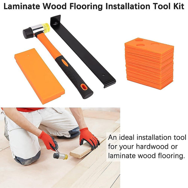 48Pc Laminate Wood Flooring Installation Kit Tapping Block Rubber Mallet Other Flooring & Tiles