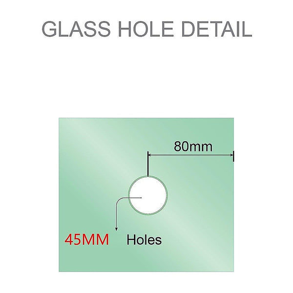 Della Francesca 90Cm Frameless Diamond Shower Screen With Chrome Channels And Ss Hinges & Round Handle Shower Doors