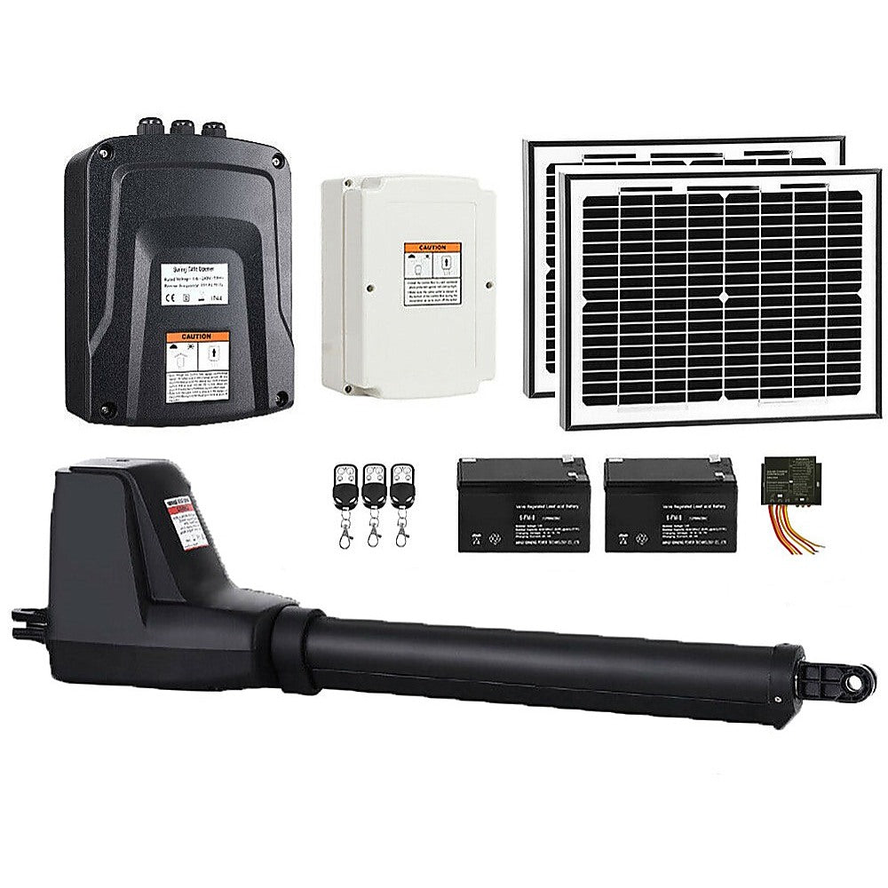 Randy & Travis Machinery 400Kg Single Swing Auto Motor Remote Gate Opener With 20W Mono Backup Solar Gate Openers