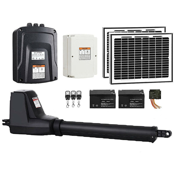 Randy & Travis Machinery 400Kg Single Swing Auto Motor Remote Gate Opener With 20W Mono Backup Solar Gate Openers