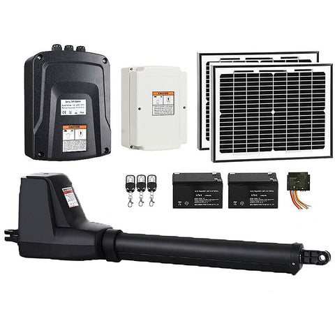 Randy & Travis Machinery 400Kg Single Swing Auto Motor Remote Gate Opener With 20W Mono Backup Solar Gate Openers