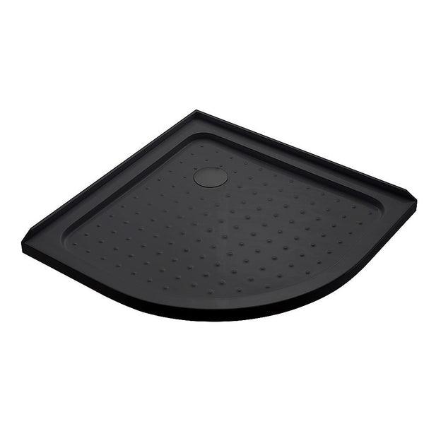 Della Francesca 100X100cm Rounded Curved Shower Base In Black Shower Heads & Combos