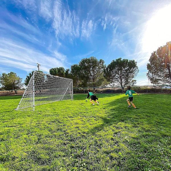 3.6M X 1.9M Soccer Goal Net Steel Post Frame Backyard Football Training Set Training Aids