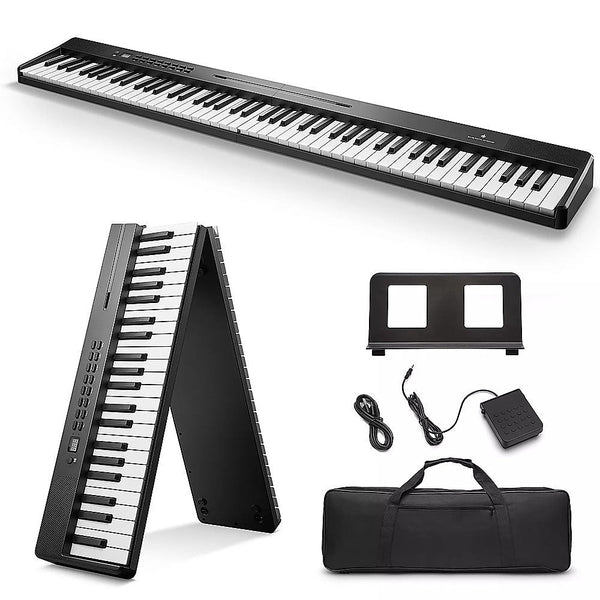 Folding Digital Piano 88 Key Velocity Sensitive + Carry Case Pedal Electronic Keyboards