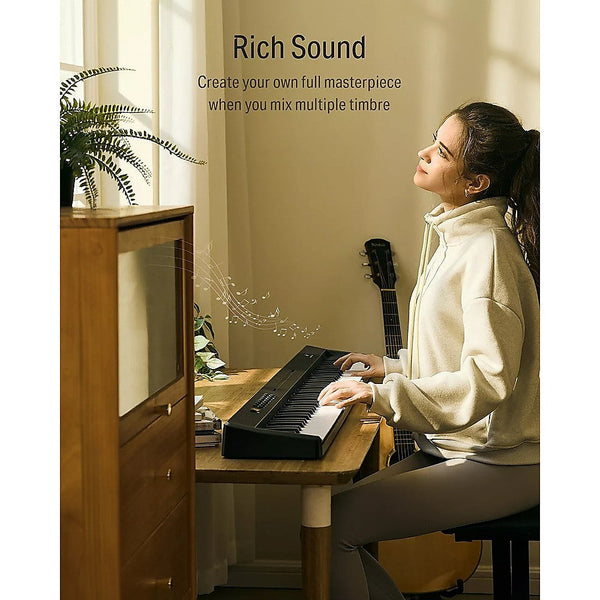 Folding Digital Piano 88 Key Velocity Sensitive + Carry Case Pedal Electronic Keyboards