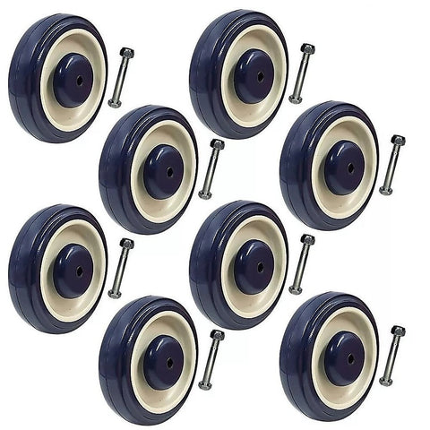 8 X 5" Diameter Wheels Nuts And Bolts Included Castor Wheels