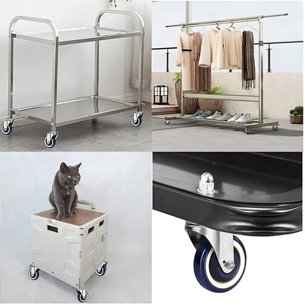 8 X 5" Diameter Wheels Nuts And Bolts Included Castor Wheels