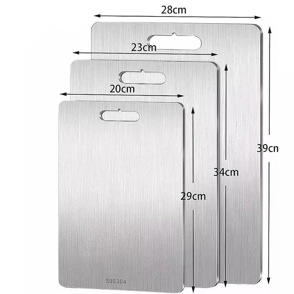 3 X 304Ss Cutting Chopping Board Stainless Steel Cutting Boards