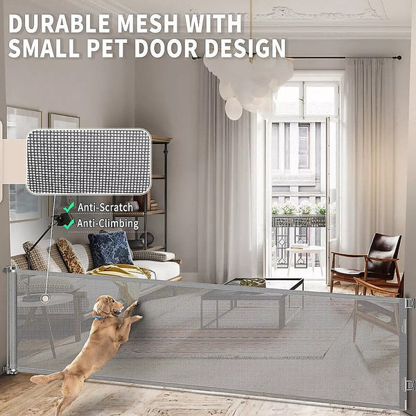 Retractable Little One Safety Fence Pet Stair Gate Barrier For Kids Dog Cat 3M Safety Gates