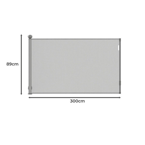 Retractable Little One Safety Fence Pet Stair Gate Barrier For Kids Dog Cat 3M Safety Gates