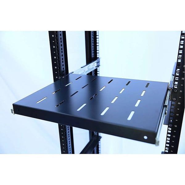 Sliding Rack Server Shelf For 1U 19" 4 Post Mount Adjustable 15" 22" Rackmount Cabinets & Frames