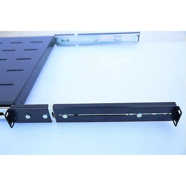 Sliding Rack Server Shelf For 1U 19" 4 Post Mount Adjustable 15" 22" Rackmount Cabinets & Frames