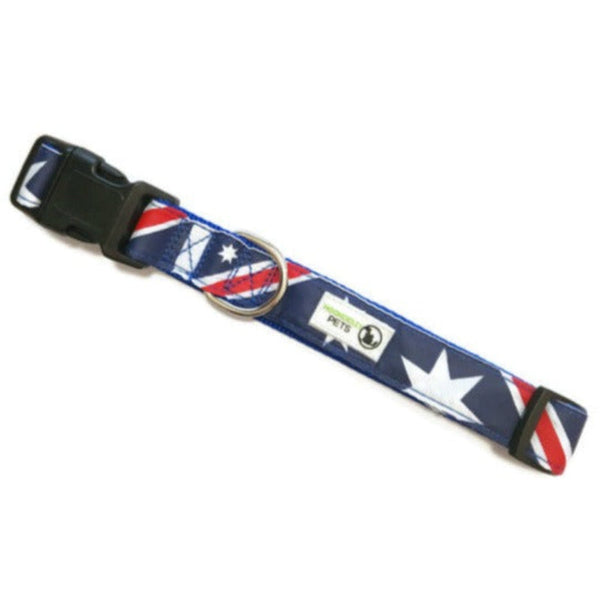 Australia Flag Aussie Dog Collar Moondidley Pets Medium Dog Collars