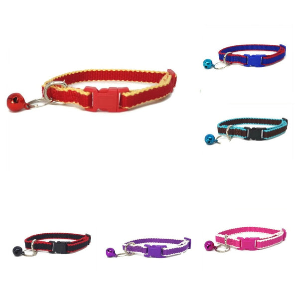 Dog Collars Moondidley Pets 100% Pure Bamboo Fibre Cat Collar Plastic Buckle Navy