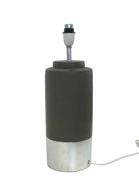 Zane Concrete Silver Trim Lamp Base Only 42Cm Lamps