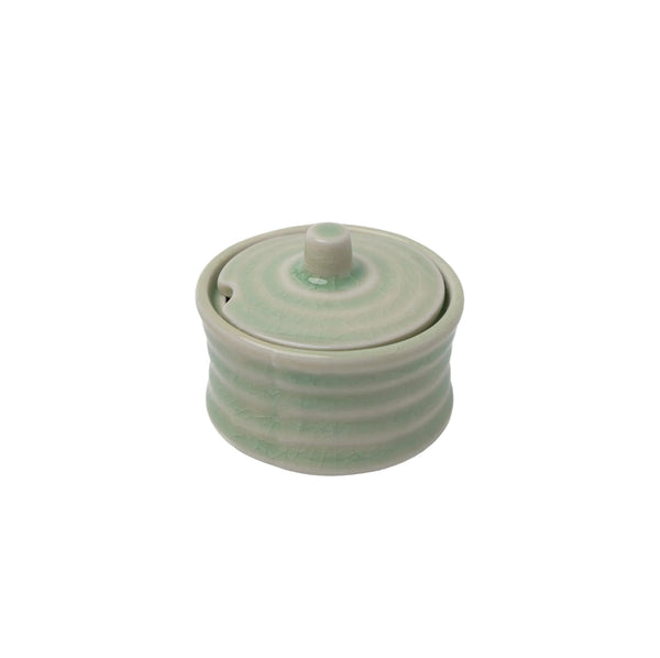 Sugar Pot 5.3Cm Ribbed Celadon Glaze Teapots