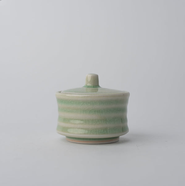 Sugar Pot 5.3Cm Ribbed Celadon Glaze Teapots