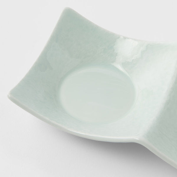 Two Section Sauce Dish Spearmint Glaze Cups & Saucers