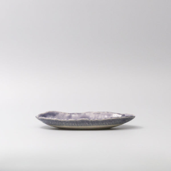 Sushi Plate 21Cm Crackle Amethyst Glaze Plates