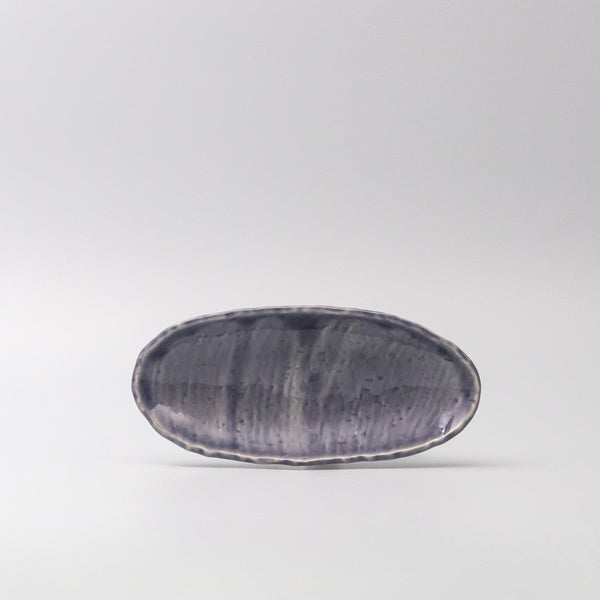 Sushi Plate 21Cm Crackle Amethyst Glaze Plates